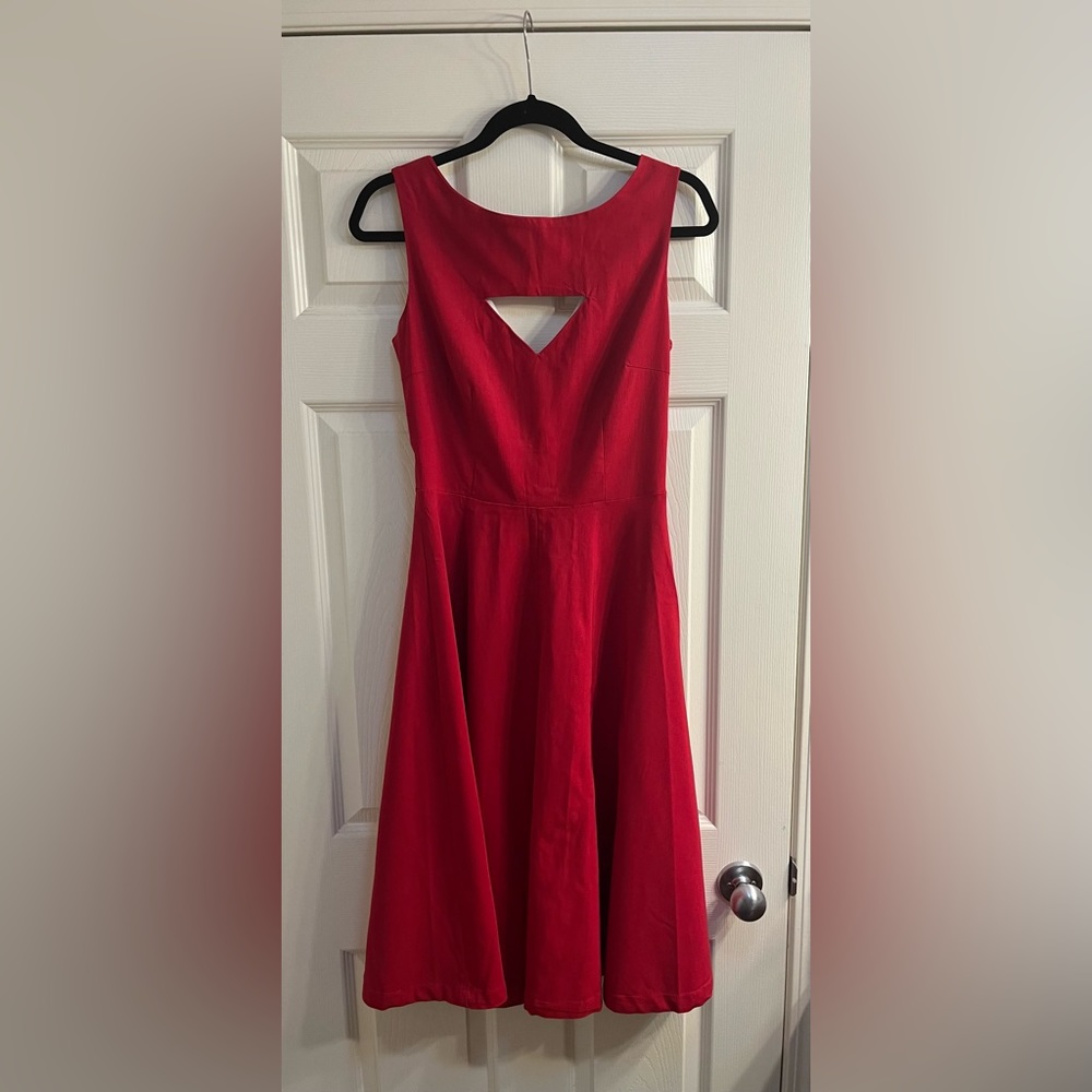 Red party dress